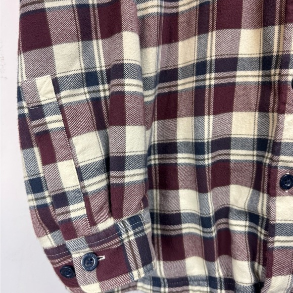 LL Bean Size XL Fleece Lined Hooded Shirt Jacket Shacket Plaid Flannel Pockets - Picture 5 of 9